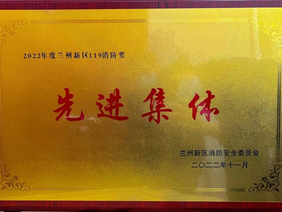 taptap点点官方网站荣获2022年度兰州新区“119消防奖先进集体”称号