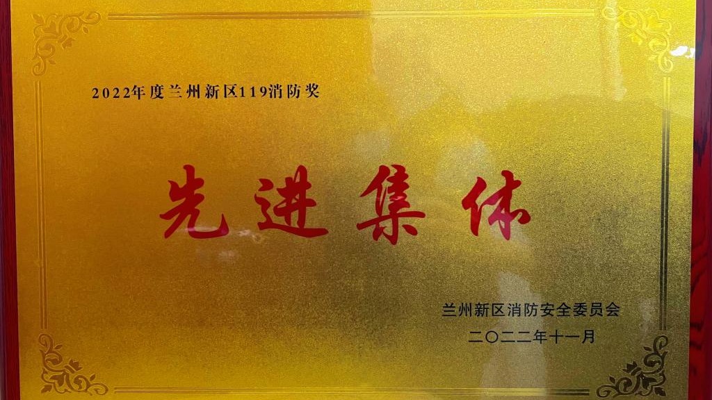 taptap点点官方网站荣获2022年度兰州新区“119消防奖先进集体”称号