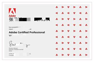 Adobe专业设计师证书